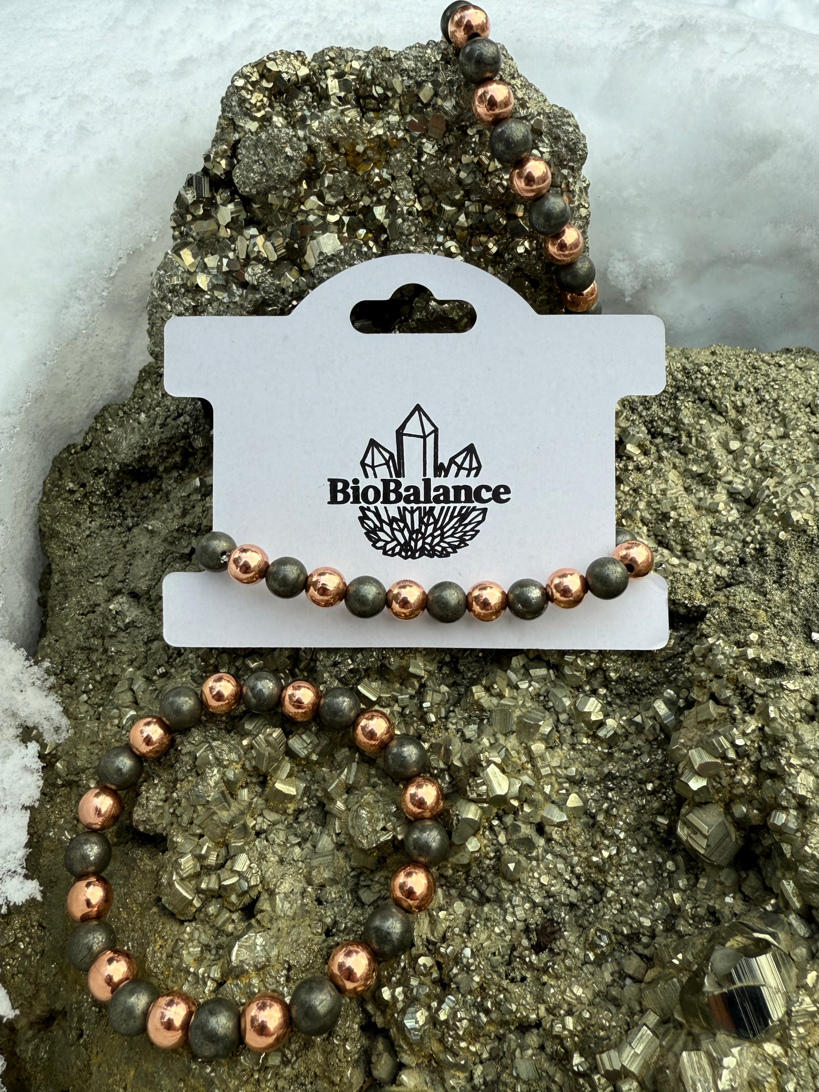 Pyrite copper pain relief BioBracelet